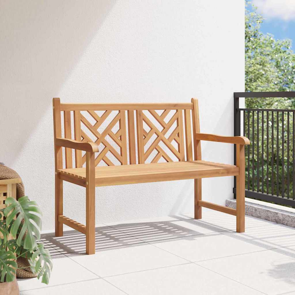 vidaXL Παγκάκι κήπου Καφέ 114 x 60 x 90 εκ Μασίφ ξύλο teak