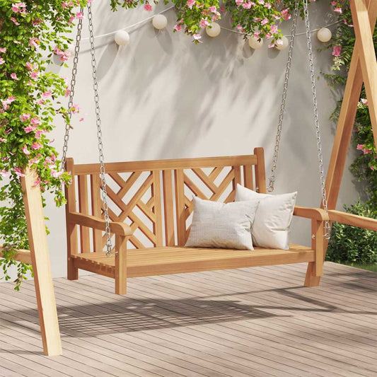 vidaXL Πάγκος Κούνια Άλλο Καφέ 114 x 60 x 64 cm Μασίφ ξύλο teak