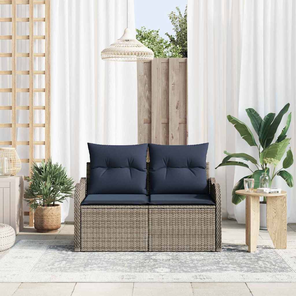 vidaXL Καναπές Κήπου με μαξιλάρι 121 x 62 x 69 εκ. συνθετικό ρατάν