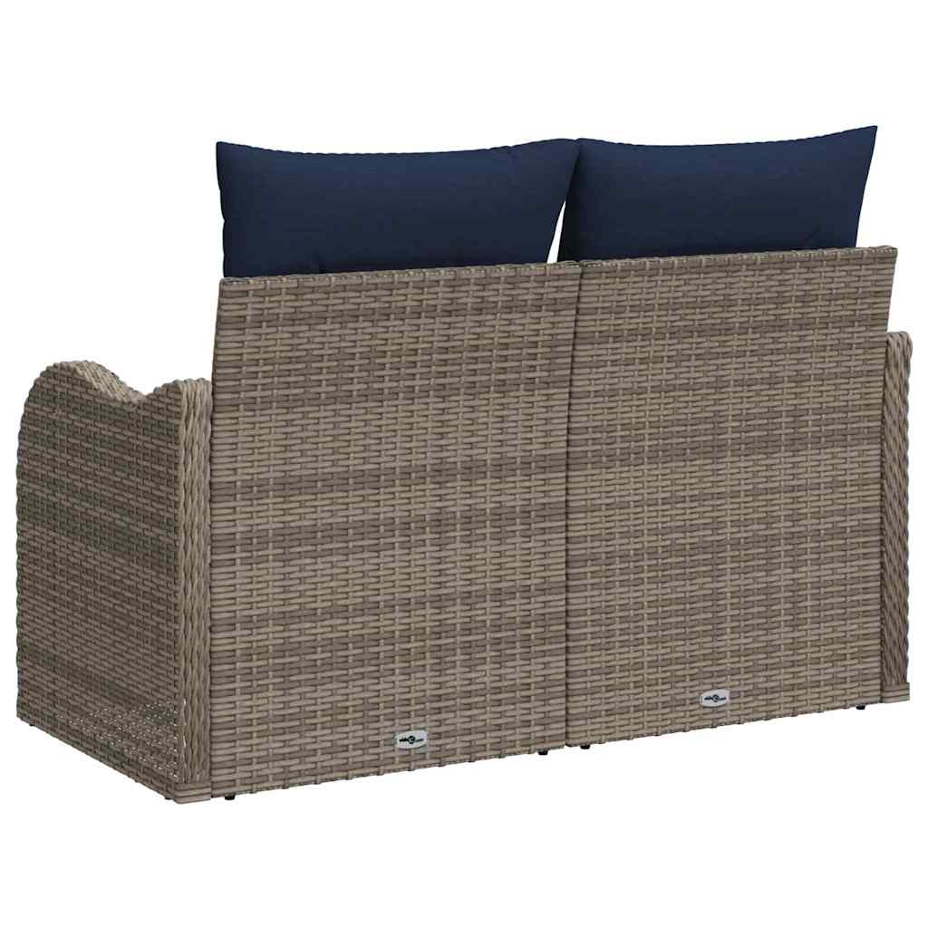 vidaXL Καναπές Κήπου με μαξιλάρι 121 x 62 x 69 εκ. συνθετικό ρατάν