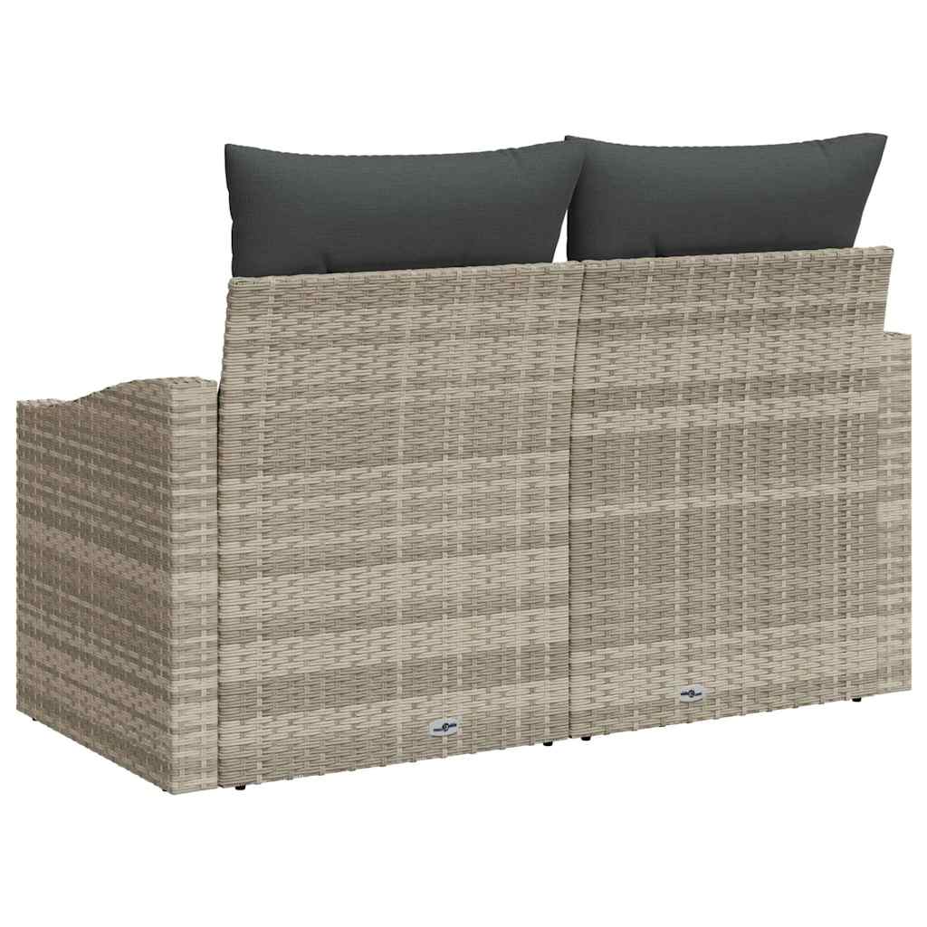 vidaXL Καναπές Κήπου με μαξιλάρι Γκρι 123 x 62 x 69εκ συνθετικό ρατάν