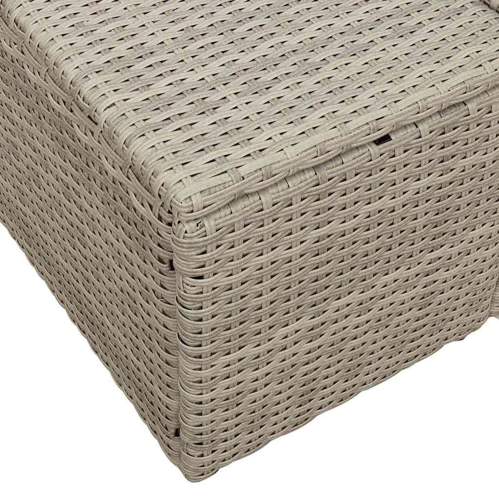 vidaXL Καναπές Κήπου με μαξιλάρι Γκρι 123 x 62 x 69εκ συνθετικό ρατάν