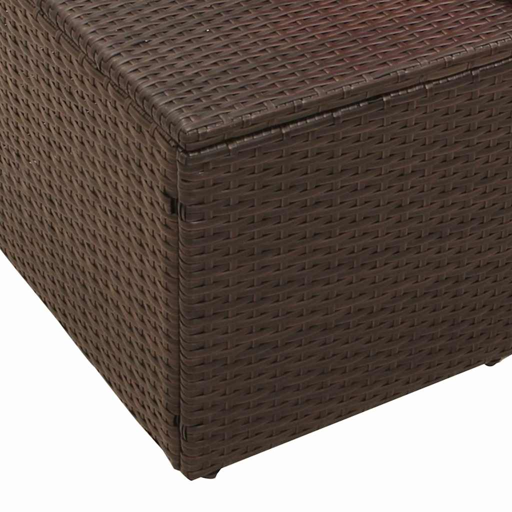 vidaXL Καναπές Κήπου με μαξιλάρι Καφέ 123 x 62 x 69εκ συνθετικό ρατάν