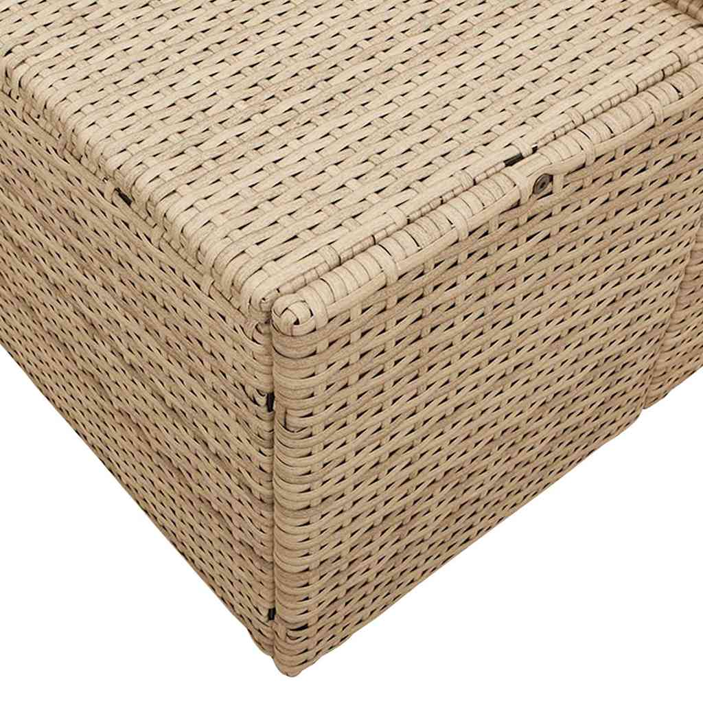 vidaXL Καναπές Κήπου με μαξιλάρι Μπεζ 123 x 62 x 69εκ συνθετικό ρατάν