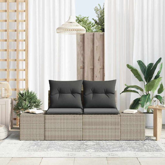 vidaXL Καναπές Κήπου Γκρι 123 x 62 x 69εκ συνθετικό ρατάν