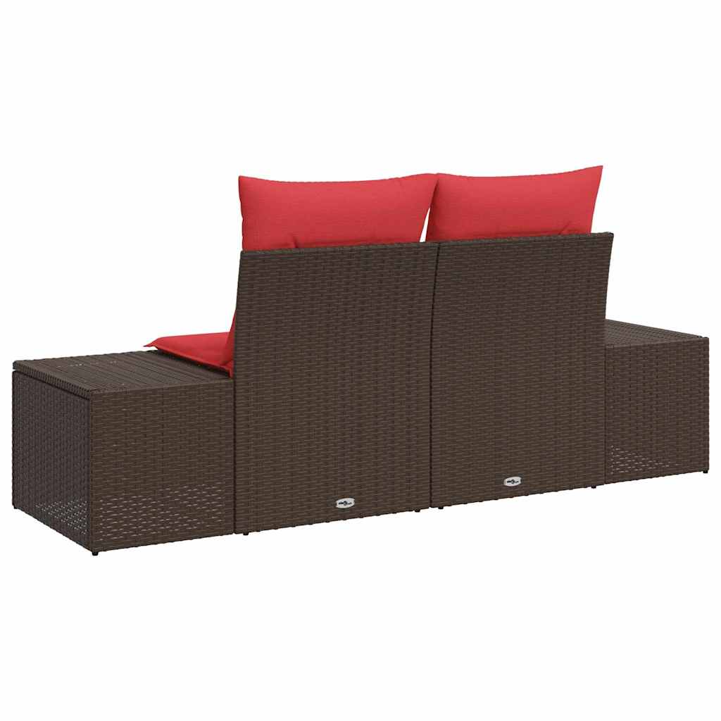 vidaXL Καναπές Κήπου με μαξιλάρι 184 x 62 x 69 εκ. συνθετικό ρατάν