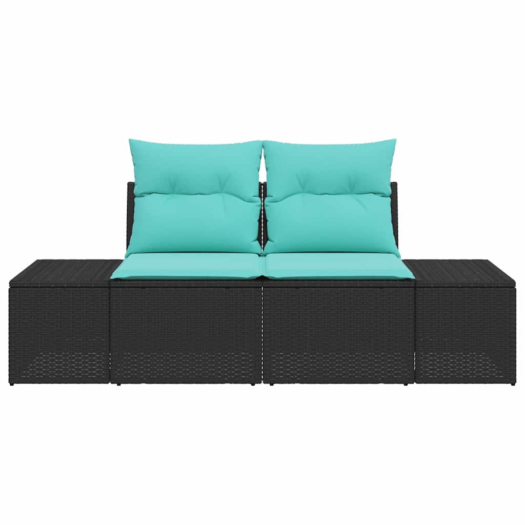 vidaXL Καναπές Κήπου με μαξιλάρι 184 x 62 x 69 εκ. συνθετικό ρατάν