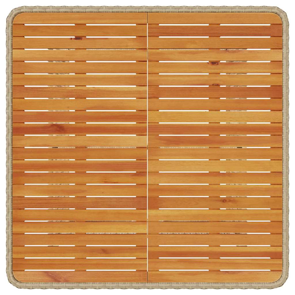 vidaXL Σέτ φαγητού για κήπο Μπεζ Πολυ ράταν