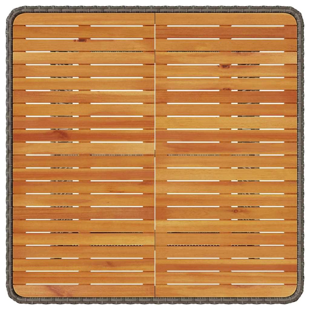 vidaXL Σέτ φαγητού για κήπο Γκρι Πολυ ράταν