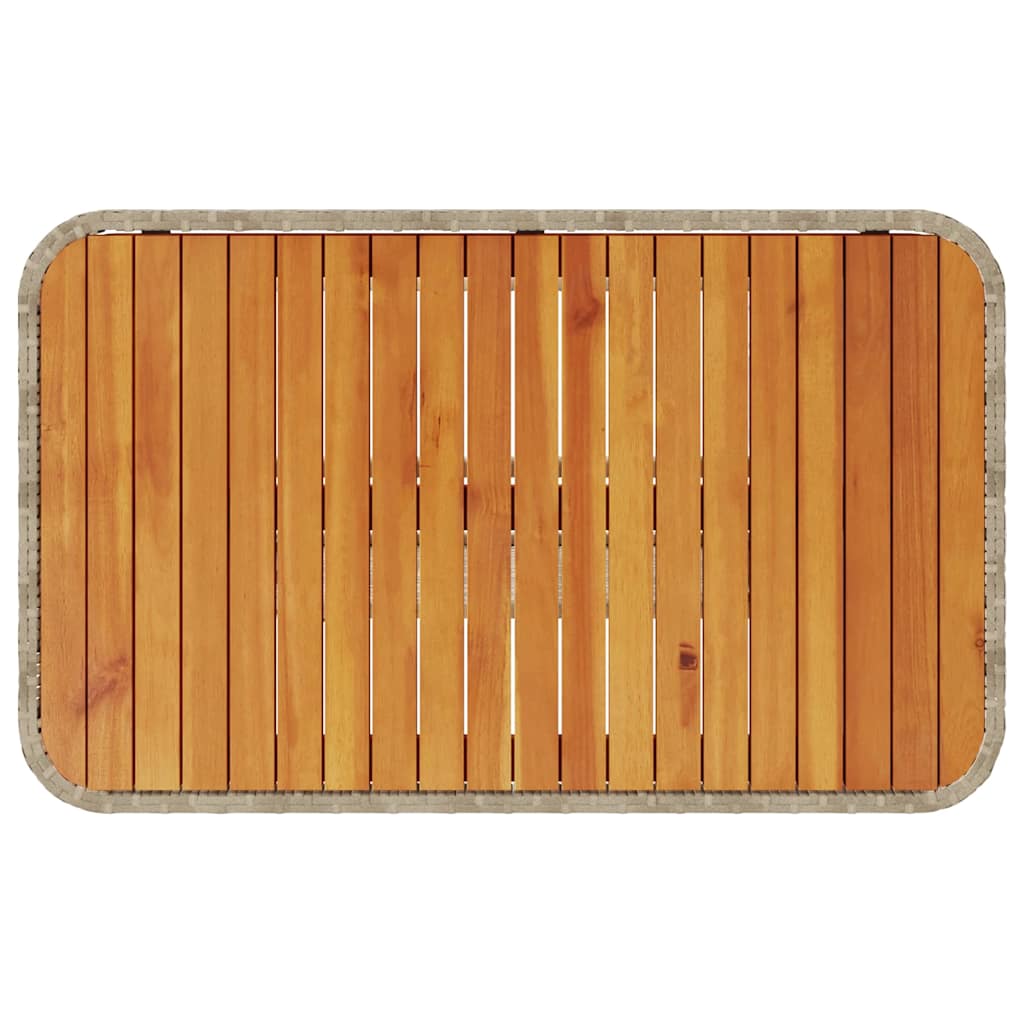 Σετ Κήπου 3 Τεμαχίων vidaXL με Μαξιλάρια Μπεζ από Συνθετικό Ρατάν και Ακακία