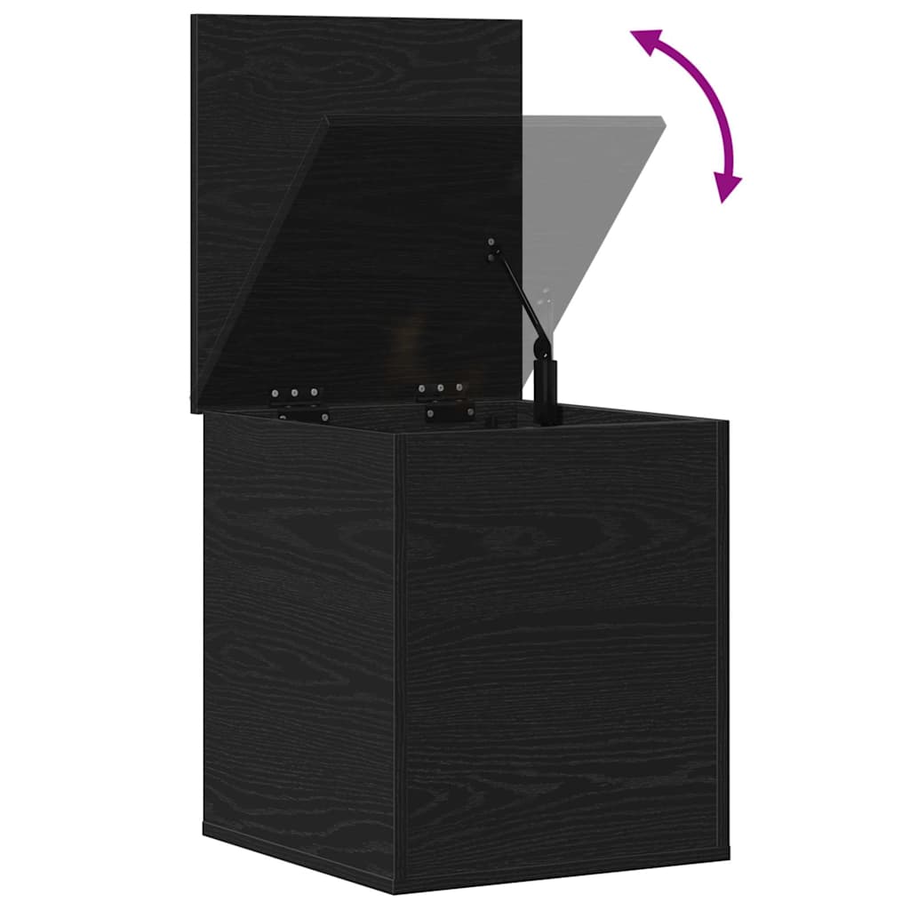 vidaXL Κουτί αποθήκευσης Μαύρη Οξυά 40 x 42 x 46 cm Επεξεργασμένο ξύλο