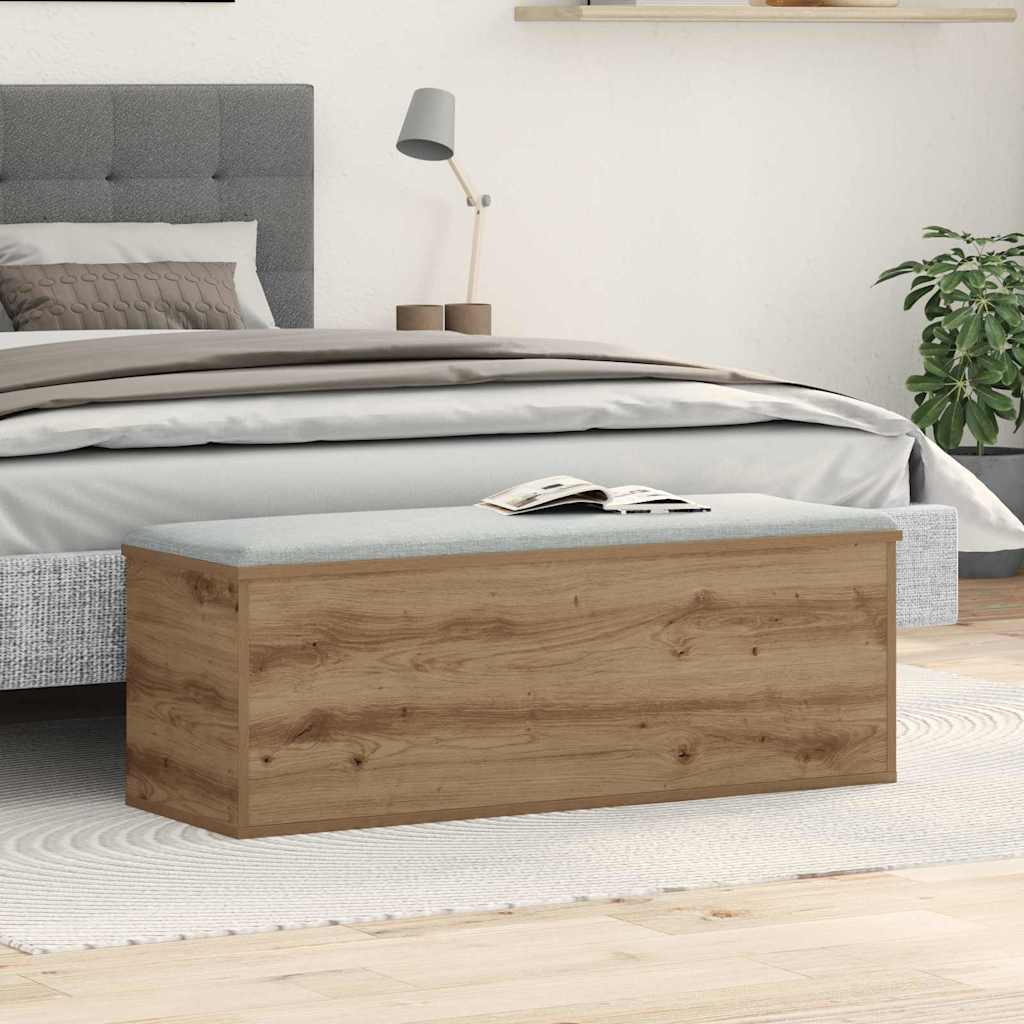 vidaXL Κουτί αποθήκευσης με αποθήκευση Artisan Oak 102 x 35 x 35 cm