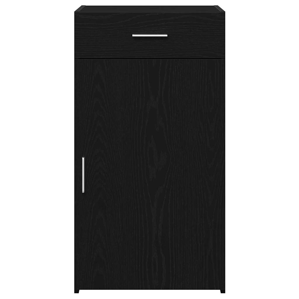 vidaXL Πλαϊνό γραφείο με συρτάρι Μαύρη Οξυά 50 x 42,5 x 93 εκ.