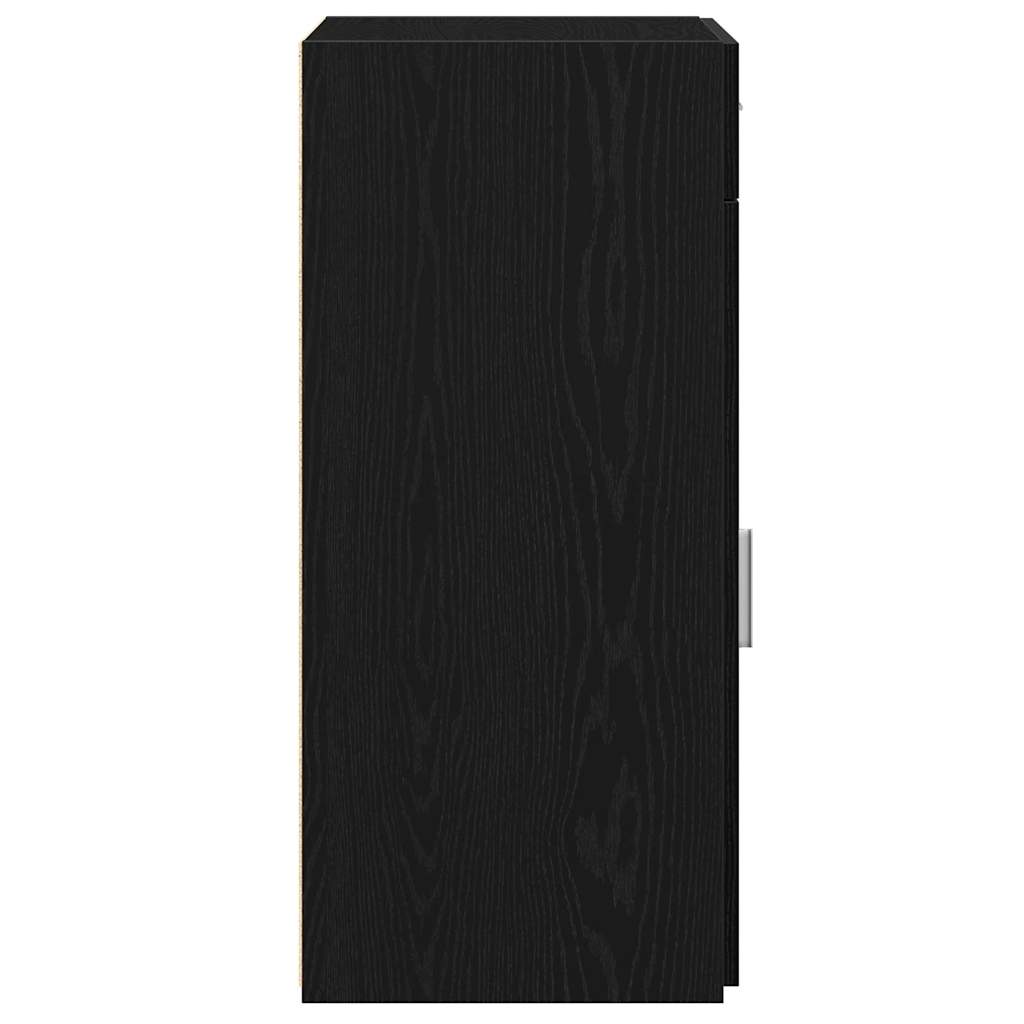 vidaXL Πλαϊνό γραφείο με συρτάρι Μαύρη Οξυά 50 x 42,5 x 93 εκ.