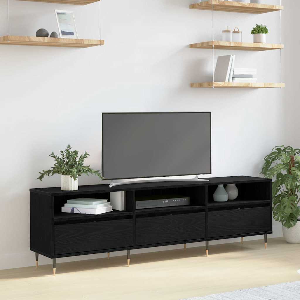 vidaXL Ντουλάπι TV Μαύρη Οξυά 150 x 30 x 45 εκ Επεξεργασμένο ξύλο