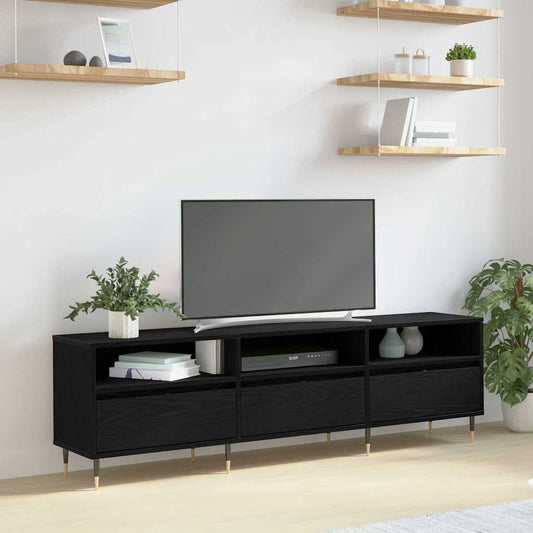 vidaXL Ντουλάπι TV Μαύρη Οξυά 150 x 30 x 45 εκ Επεξεργασμένο ξύλο