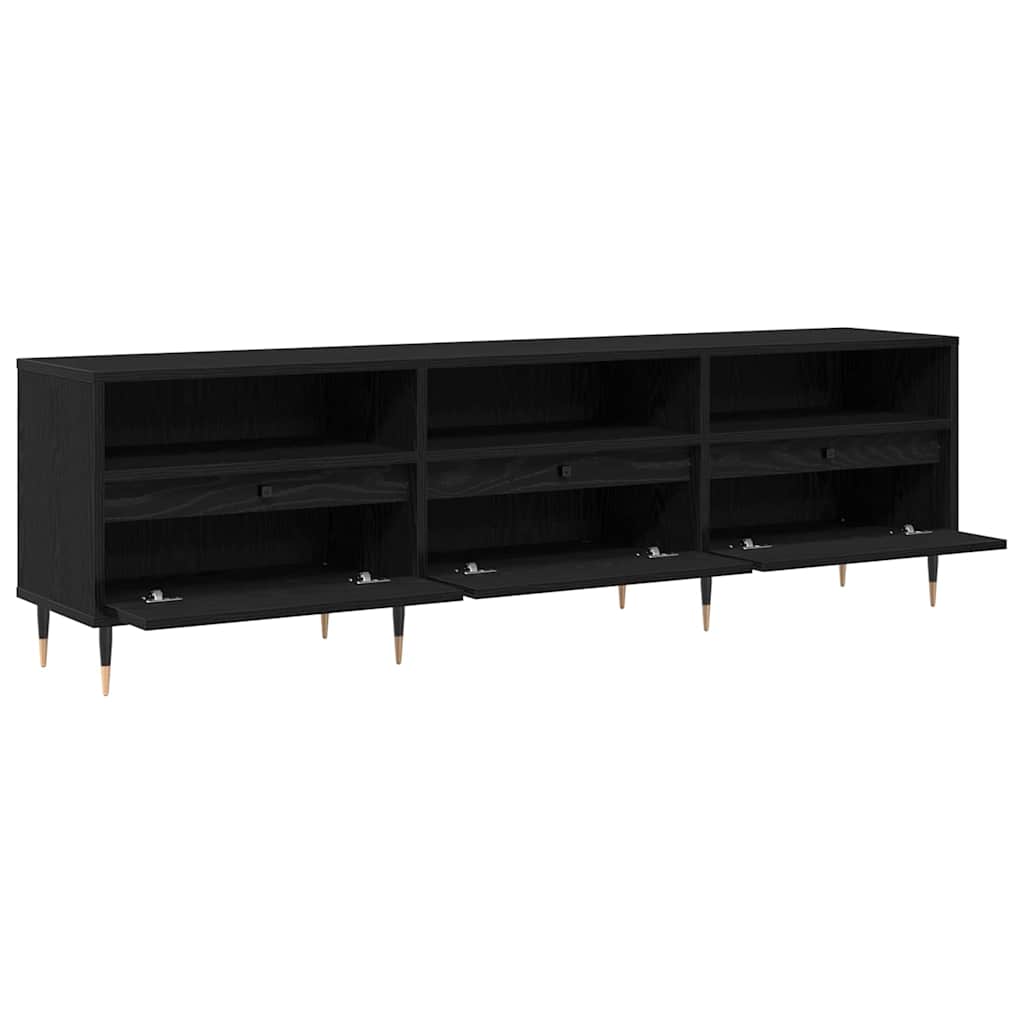 vidaXL Ντουλάπι TV Μαύρη Οξυά 150 x 30 x 45 εκ Επεξεργασμένο ξύλο