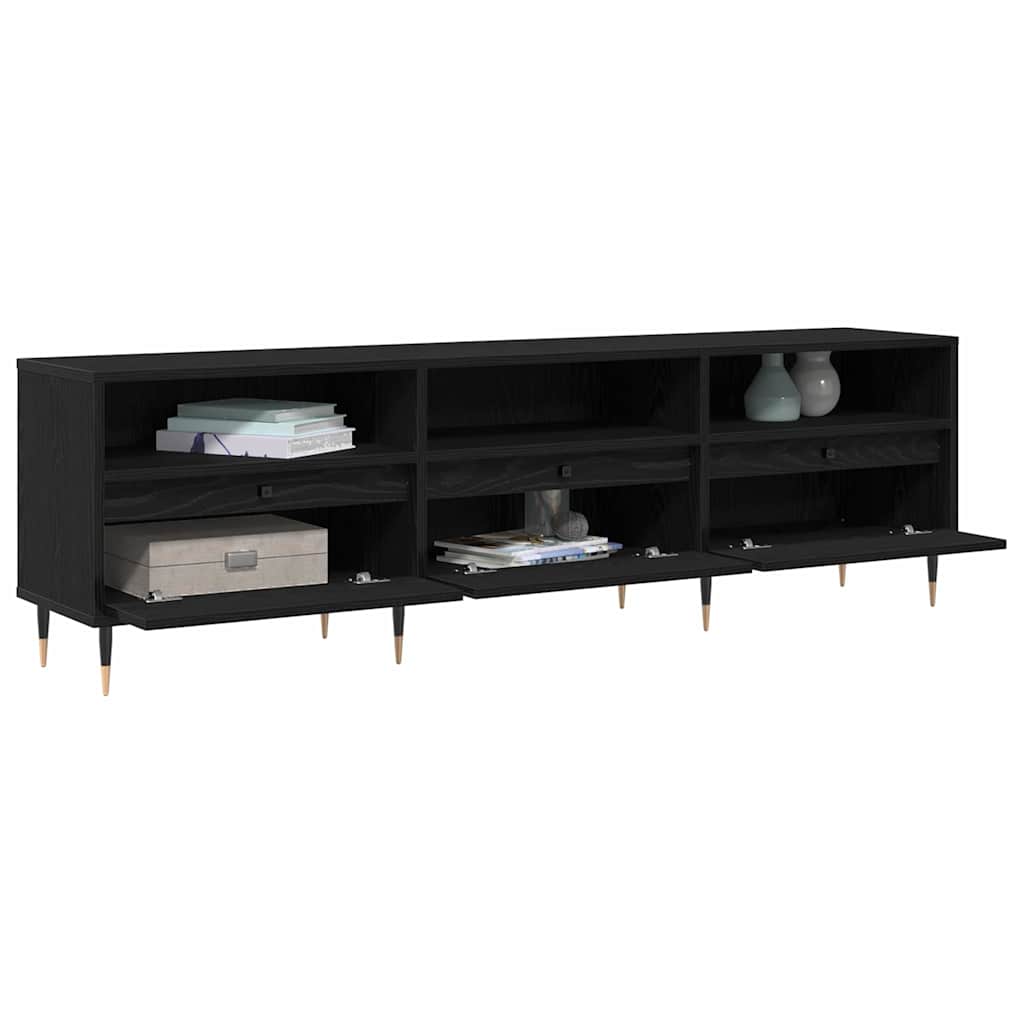 vidaXL Ντουλάπι TV Μαύρη Οξυά 150 x 30 x 45 εκ Επεξεργασμένο ξύλο
