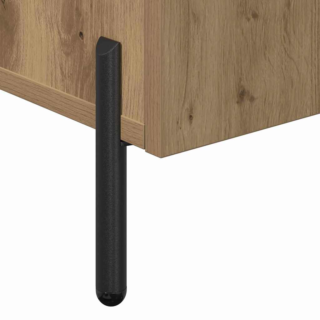 vidaXL Πλαϊνό γραφείο artisan δρυς 90 x 34 x 80 εκ. Επεξεργασμένο ξύλο