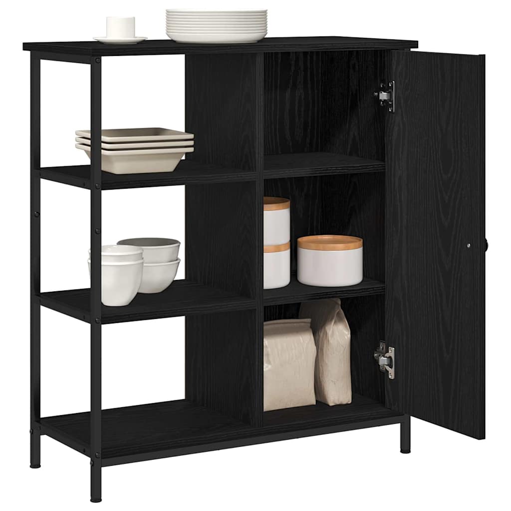 vidaXL Πλαϊνό γραφείο Μαύρη δρυς 70 x 30 x 80 εκ. Επεξεργασμένο ξύλο