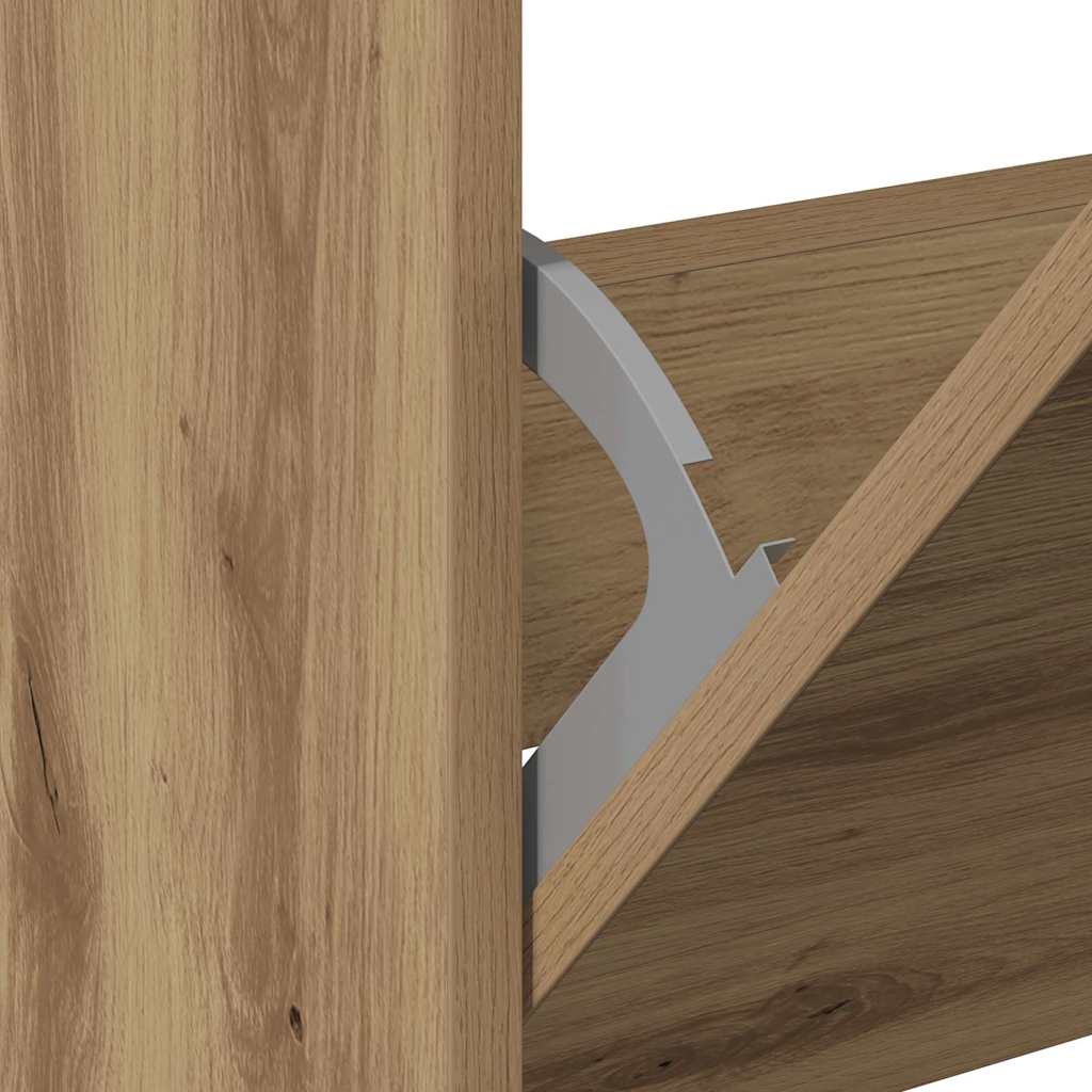 vidaXL Ντουλάπα Παπουτσιών με πόρτα artisan δρυς 80 x 21 x 125.5 cm