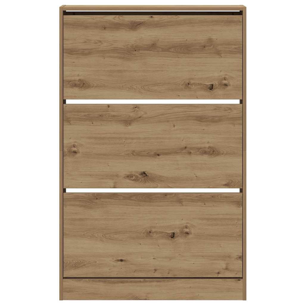 vidaXL Ντουλάπα Παπουτσιών με πόρτα artisan δρυς 80 x 21 x 125.5 cm