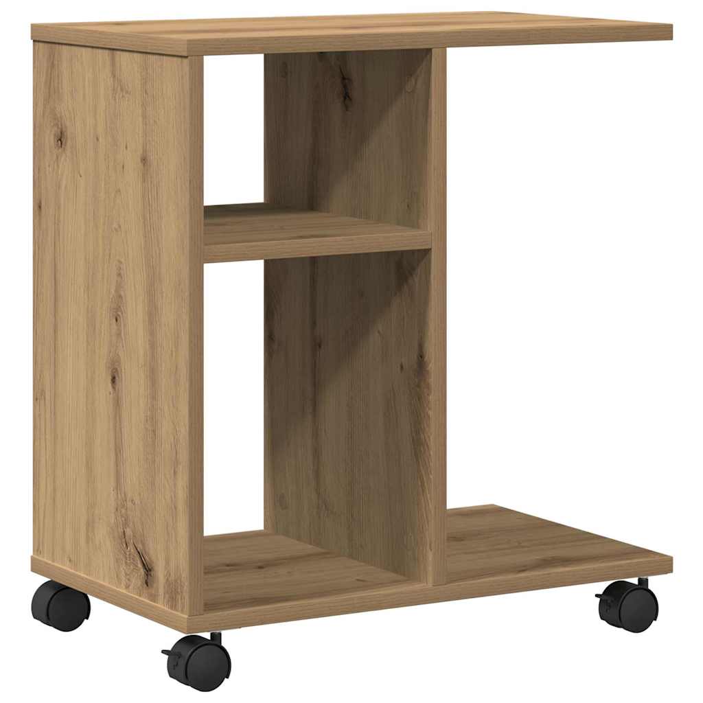 vidaXL Κοντρόλ Τραπέζι με ράφι artisan δρυς 50 x 30 x 55 εκ.