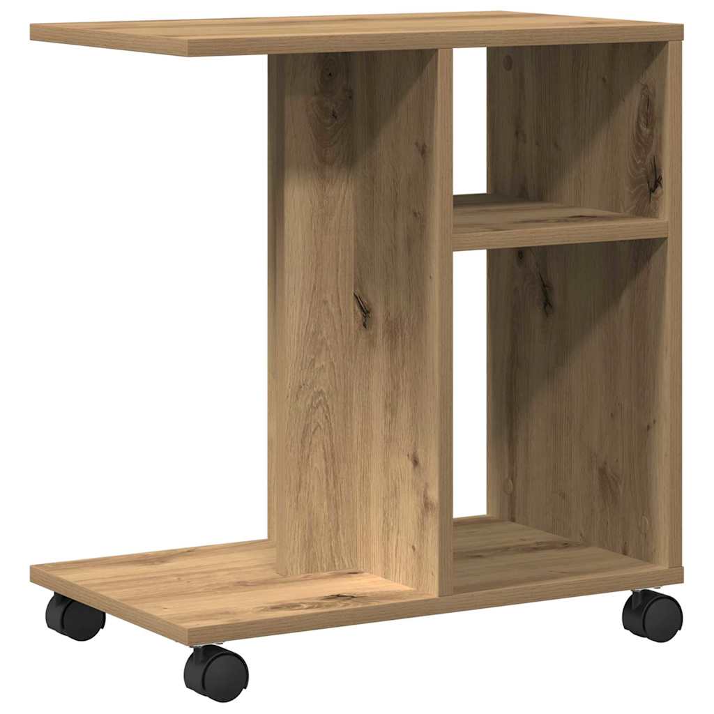 vidaXL Κοντρόλ Τραπέζι με ράφι artisan δρυς 50 x 30 x 55 εκ.