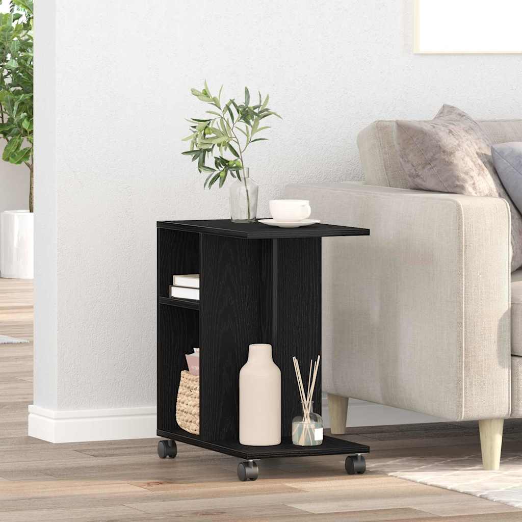 vidaXL Κοντρόλ Τραπέζι Μαύρη δρυς 50 x 30 x 55 εκ. Επεξεργασμένο ξύλο