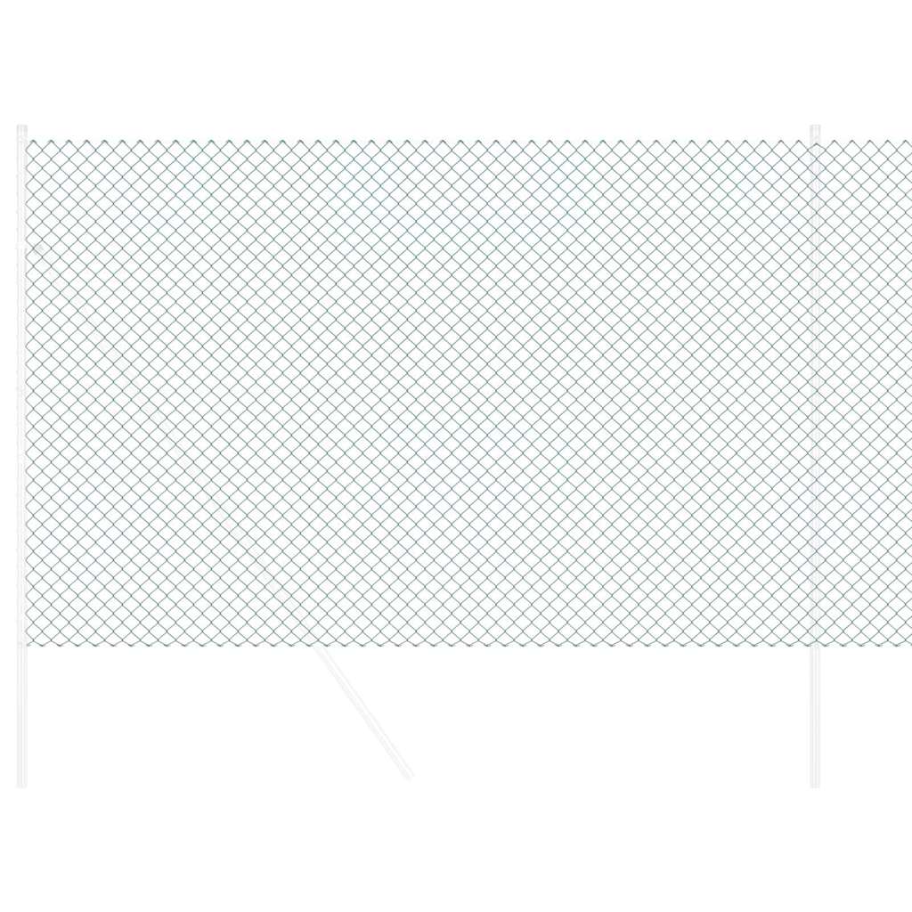 vidaXL Φράχτης από Αλυσίδα Πράσινος 1.6x10 μ Ατσάλι