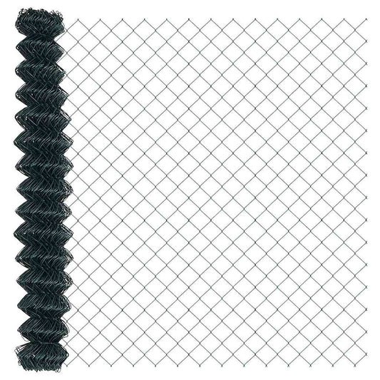 vidaXL Φράχτης από αλυσίδα Πράσινος 1.5x10 μ. Χάλυβας