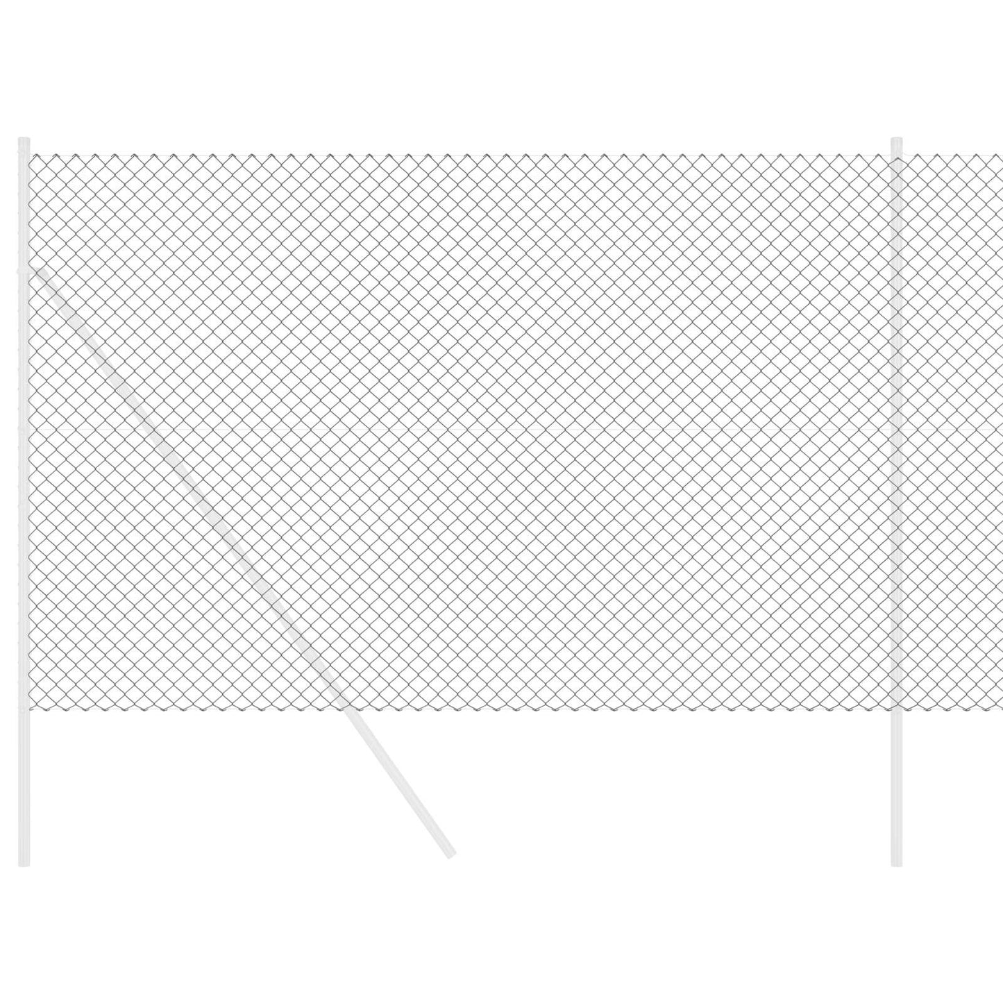 vidaXL Φράχτης αλυσίδας 10 x 1,6 m Ατσάλι Γκρι