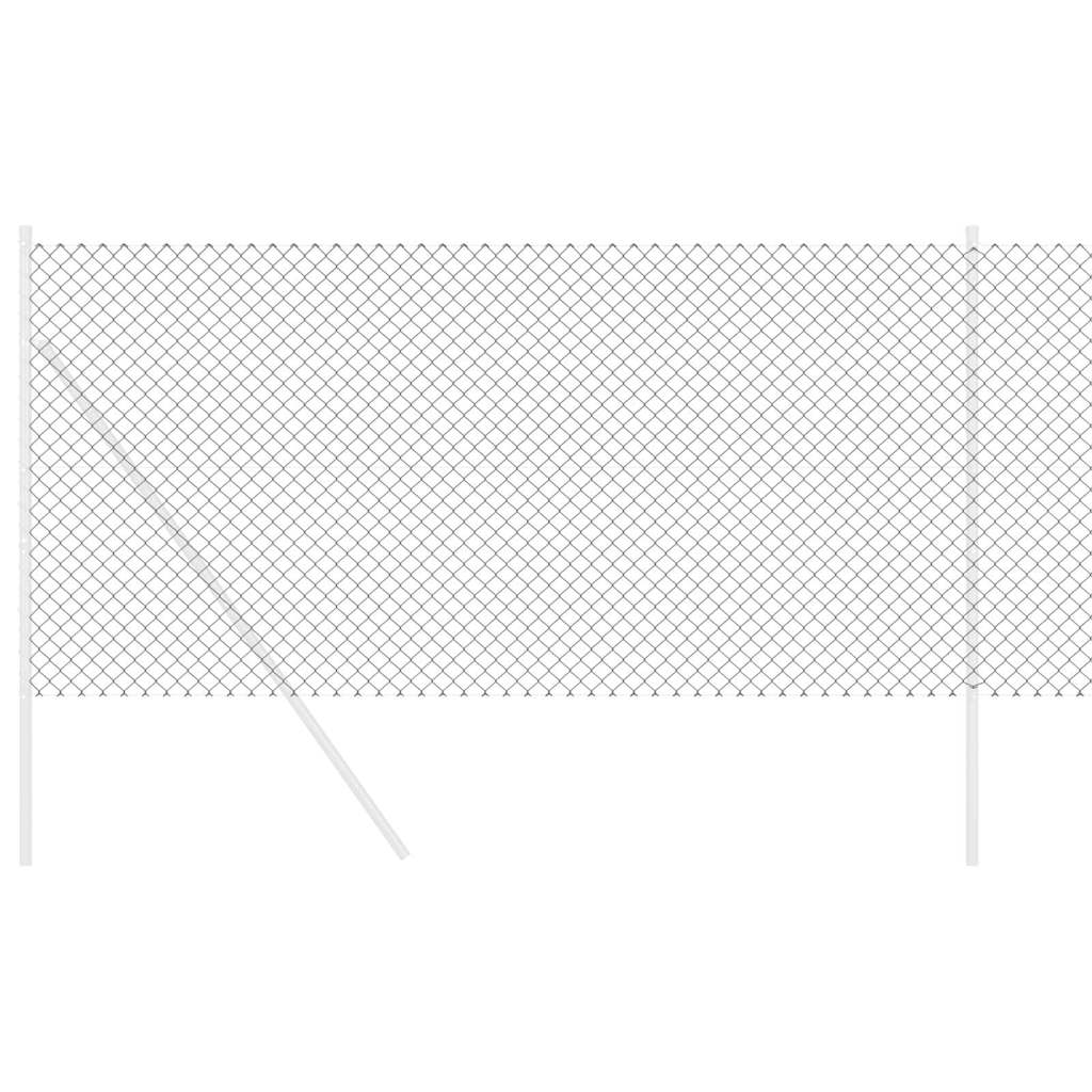 vidaXL Φράχτης Αλυσίδας Γκρι 1x25 μ Χάλυβας
