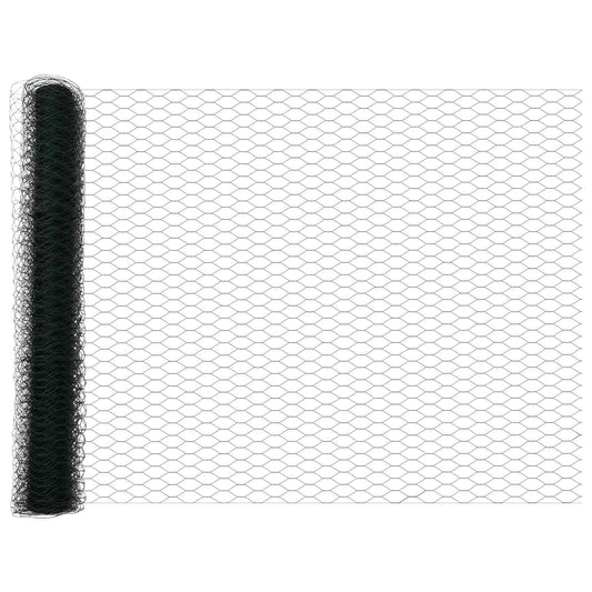 vidaXL Φράχτης Εξαγώνου Πράσινο 1 x 10 m PVC