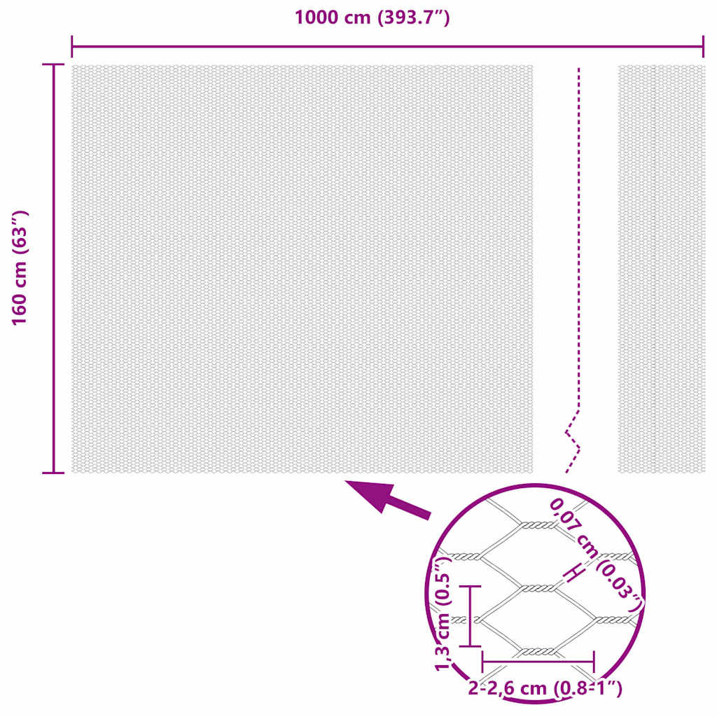 vidaXL Εξαγωνικός φράχτης Πράσινο 1.6 x 10 m Ατσάλι