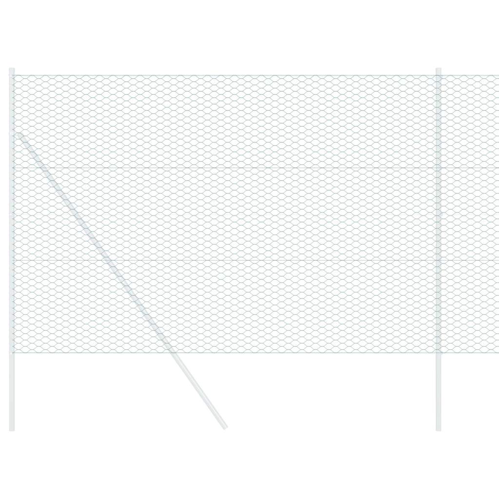 vidaXL Εξαγωνικός φράχτης Πράσινο 1.6 x 100 m Ατσάλι