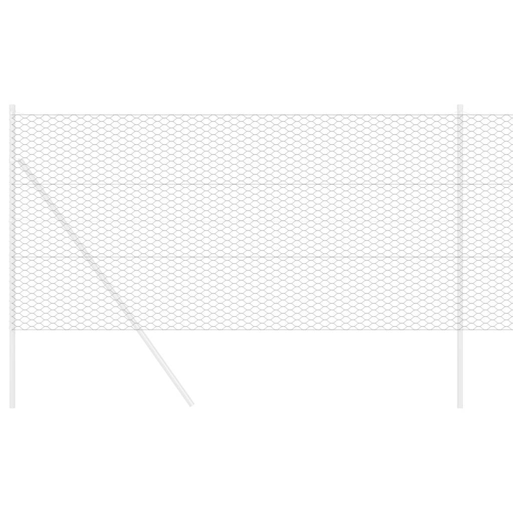 vidaXL Φράχτης Εξαγώνου Γκρι 1.2 x 10 m Ατσάλι