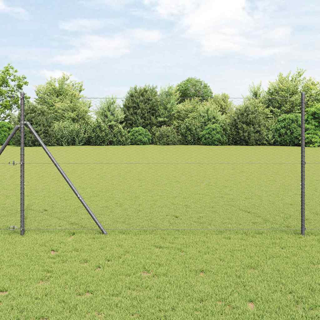 vidaXL Εξάγωνος Φράχτης Γκρίζος Γκρι 1.4 x 10 m Ατσάλι