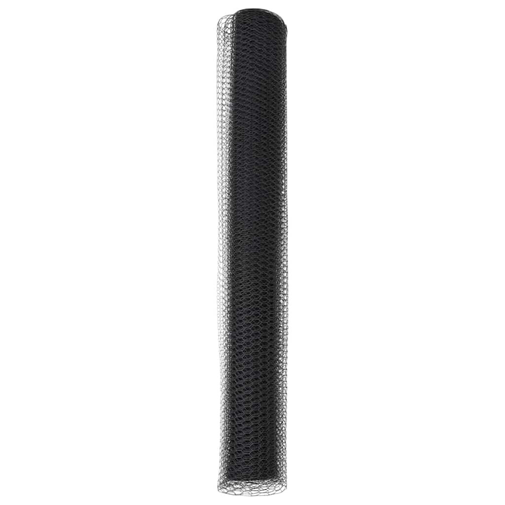 vidaXL Εξάγωνος Φράχτης Γκρίζος Γκρι 1.4 x 10 m Ατσάλι