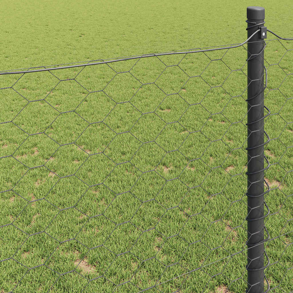 vidaXL Φράχτης Εξαγώνου Γκρι 1,6 x 100 m PVC