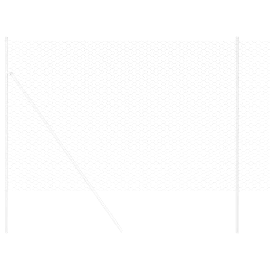 vidaXL Φράχτης Εξαγώνου Ασημί 1,5 x 50 m Γαλβανισμένος χάλυβας