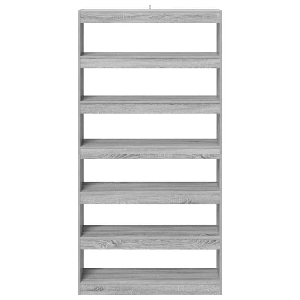 vidaXL Βιβλιοθήκη Γκρι sonoma 100 x 30 x 198 εκ. Επεξεργασμένο ξύλο