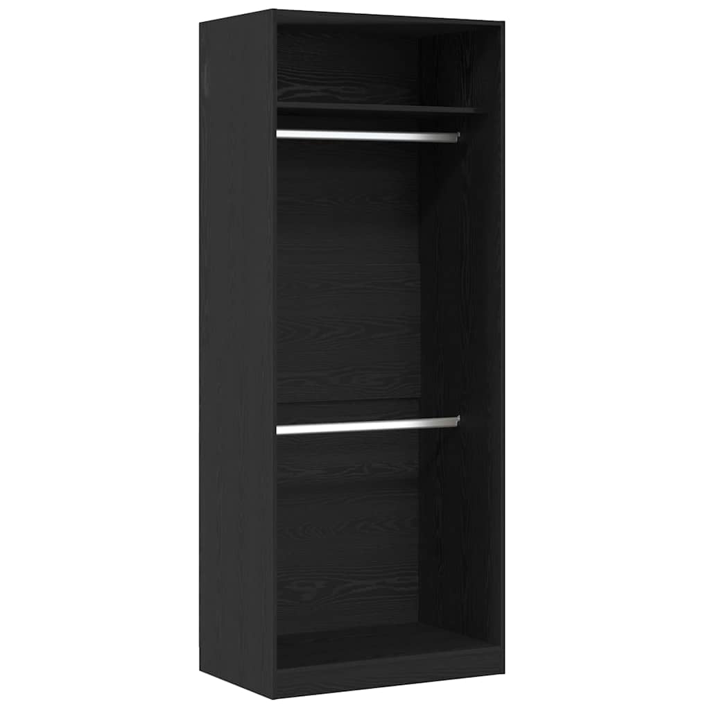 vidaXL Ντουλάπι Μαύρη δρυς 80 x 50 x 200 εκ. Επεξεργασμένο ξύλο