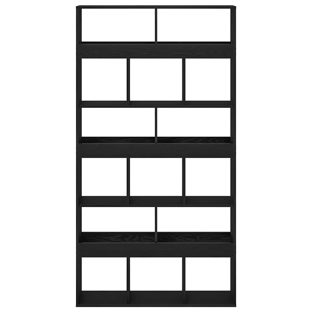 vidaXL Ράφι Βιβλίων 2 pcs Μαύρη δρυς 100 x 33 x 187.5 εκ.