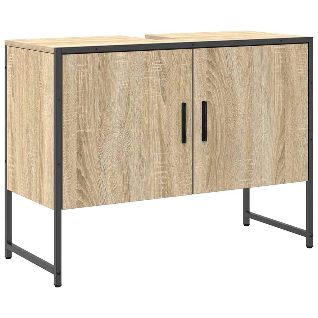 vidaXL Σετ Επίπλων Μπάνιου με ράφι 3 pcs Καφέ 33 x 33 x 120.5 εκ.