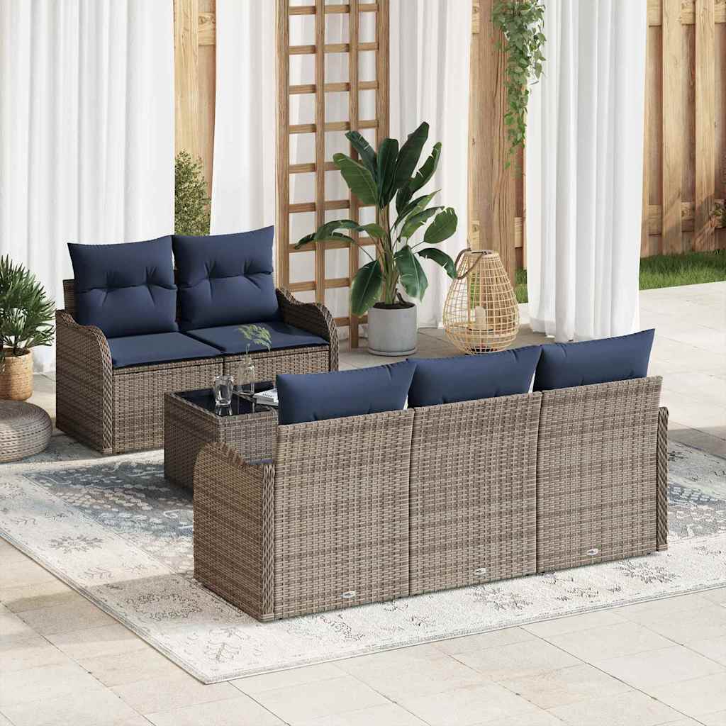 vidaXL Σετ Καναπέ Κήπου Γκρι 55 x 55 x 37 εκ συνθετικό ρατάν