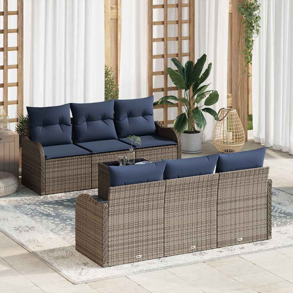 vidaXL Σετ Καναπέ Κήπου Γκρι 55 x 55 x 37 εκ συνθετικό ρατάν