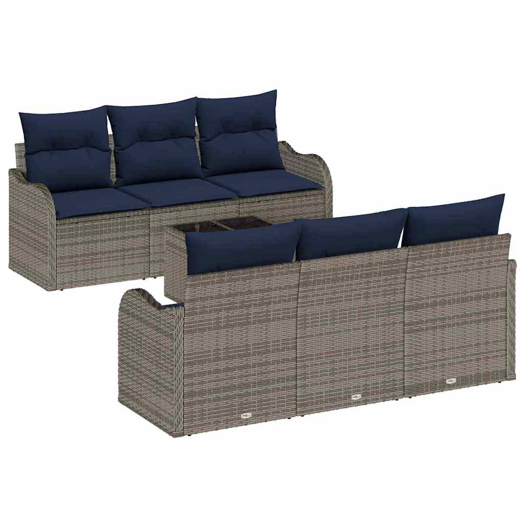 vidaXL Σετ Καναπέ Κήπου Γκρι 55 x 55 x 37 εκ συνθετικό ρατάν