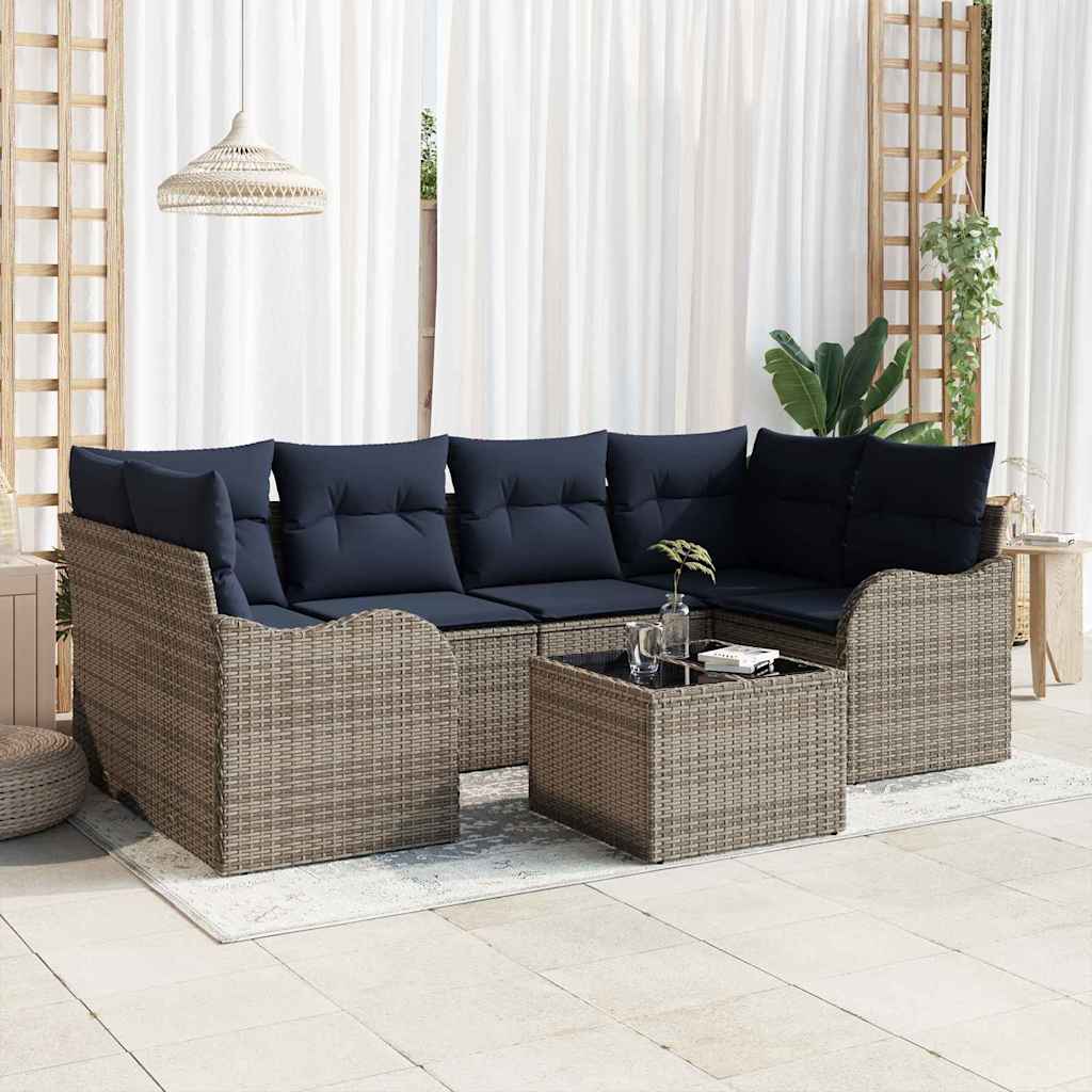 vidaXL Σετ Καναπέ Κήπου Γκρι 55 x 55 x 37 εκ συνθετικό ρατάν
