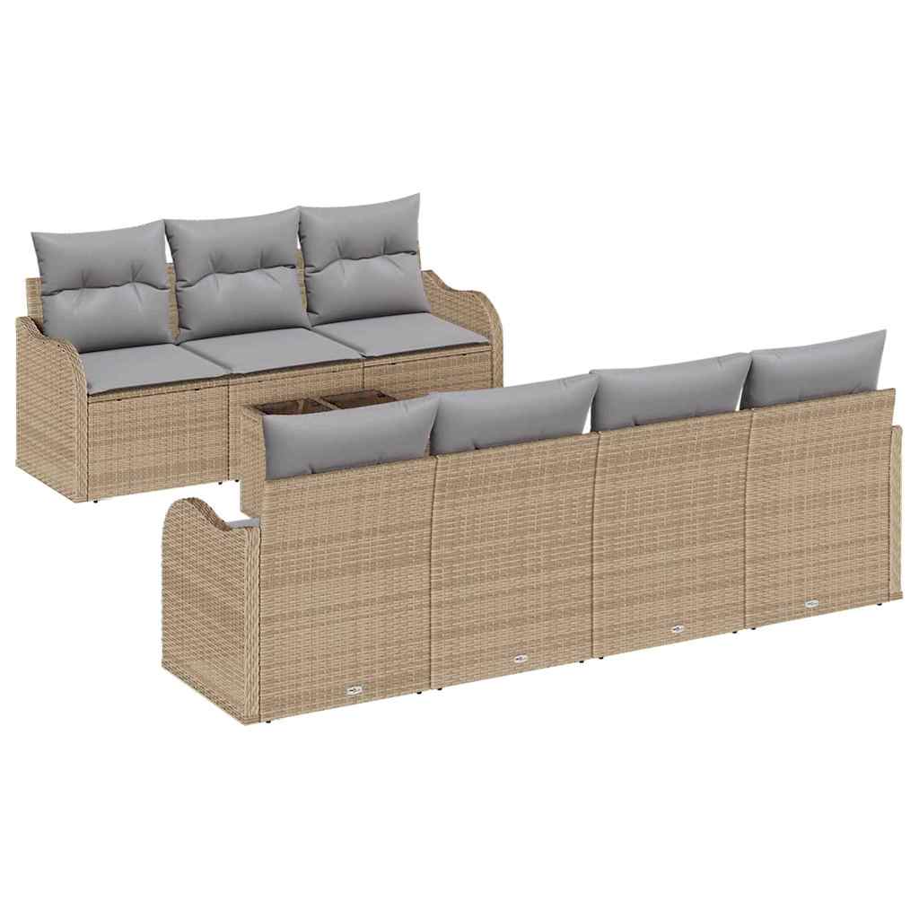 vidaXL Σετ Καναπέ Κήπου Μπεζ 55 x 55 x 37 εκ συνθετικό ρατάν